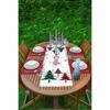 New Year Concept Christmas Tree Printed Runner and Placemat Set 5 Pieces / Placemat Table Mat Dining Table Mat Coaster