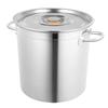 35L Large Stainless Steel Deep Stock Pot with Lid Catering Saucepan Cooking Pan