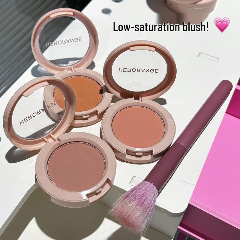 HERORANGE Monochrome Blush Palette: Natural Color, Long-Lasting, Smudge-Resistant, All-in-One Contour & Highlight.