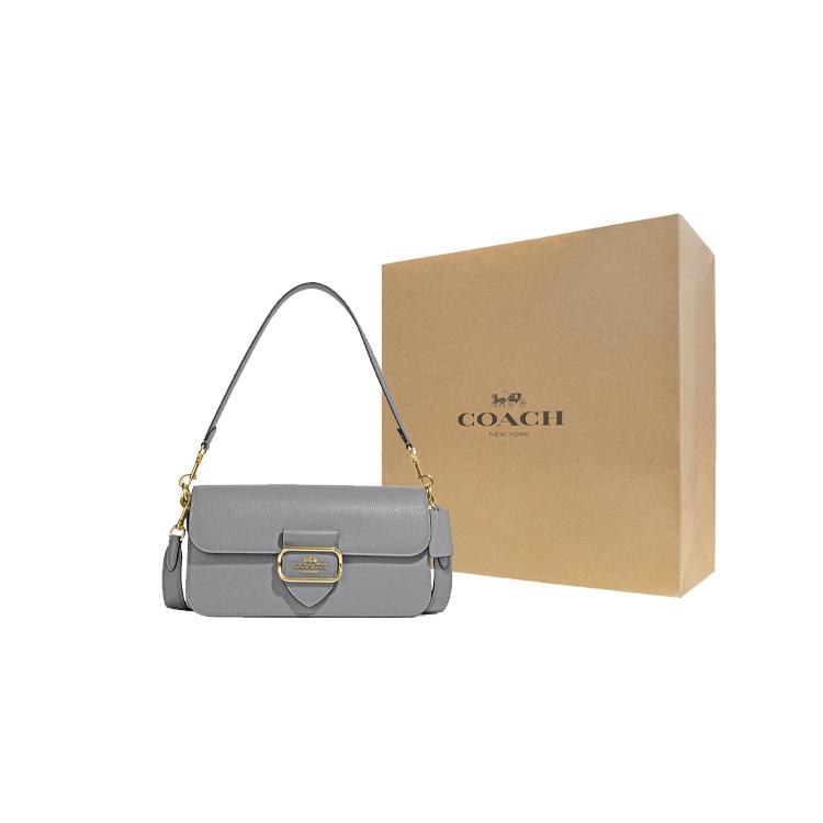New COACH Morgan Grained Leather With Smooth Leather And Suede Crossbody Bags Shoulder Bags Women's Gray CF315-IMGRT