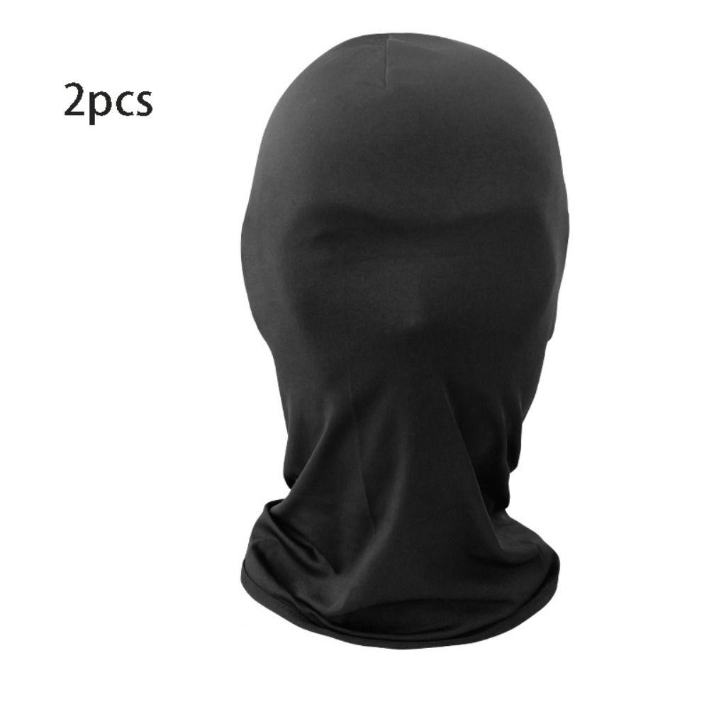 2pcs Black Cosplay Full Mask Breathable Cosplay Head Cover New Hood Cosplay Prop