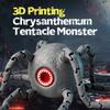 3D Printed Articulated Tentacle Creature Mayan Style Desktop Decoration Collectible Model Toy