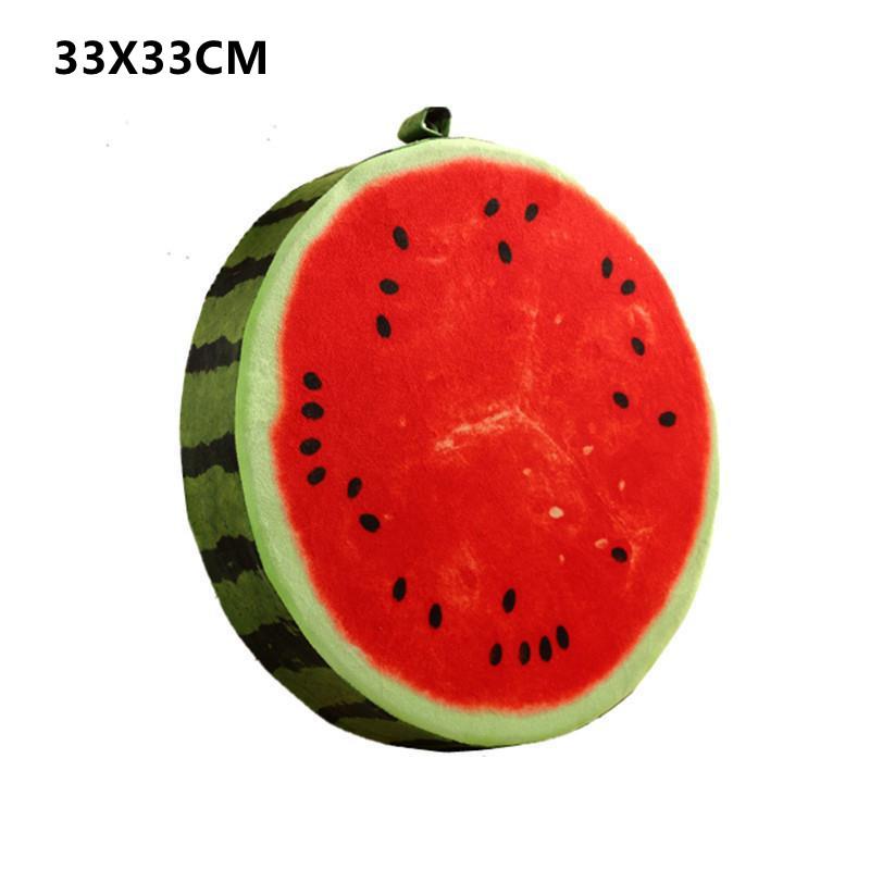 33cm Round Throw Pillows 3D Print Fruit Shape Cushion Decorative Plush Funny Fruit Stuffed Cushions For Couch Chair JAF115