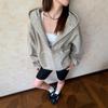 Women's Retro Korean-Style Hooded Striped Cardigan