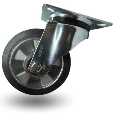 Swivel Wheel, Trolley Set, 160mm, 350kg, JPAB 1603, Aluminum-rubber