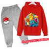 2026 Primavera Autunno 3-14Y Bambini Pikachus Felpa con Cappuccio Cartone Animato Set Abbigliamento Ragazzi Outfit Ragazze