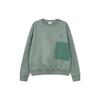 ACG Contrasting Colors Pocket Fleece Sports Round Neck Pullover Green Men's CV0683-365