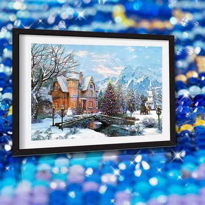 Decorazioni per la casa Pittura con diamanti Paesaggi Punto croce Ricamo con diamanti Immagini di scene di strass