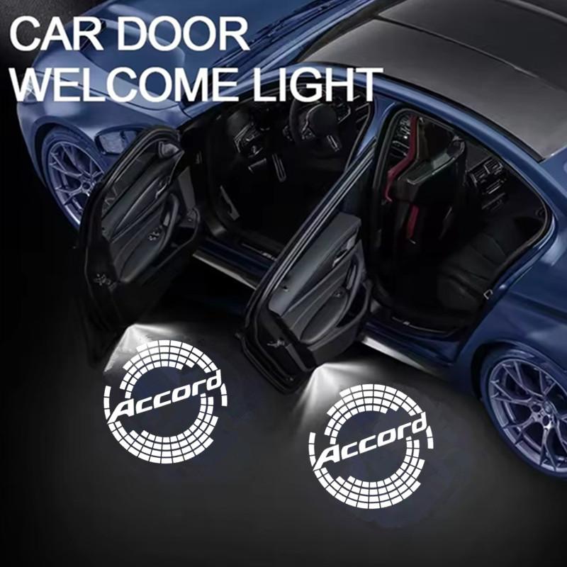 

2PCS LED Car Interior Door Logo Projector Welcome Ghost Shadow Light Accessories For Honda New Accord 2014 2015 2016-2024 4500K