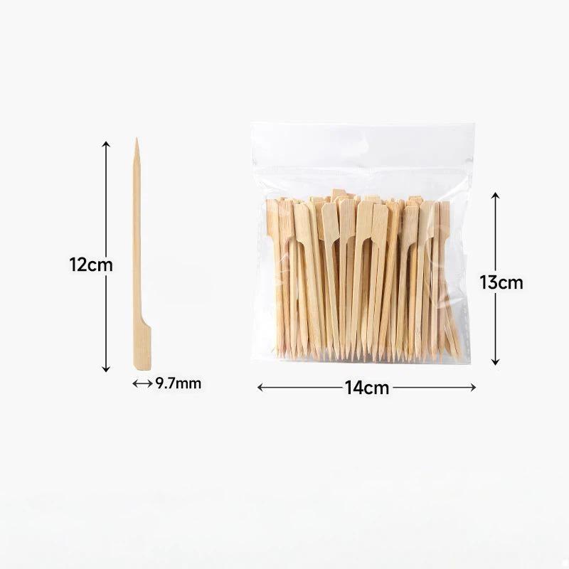 100Pcs Barbecue Tools Disposable Bamboo Sticks Natural Bbq Bamboo Skewers Home Grill Accessories Camping Party For Kabob Fruit