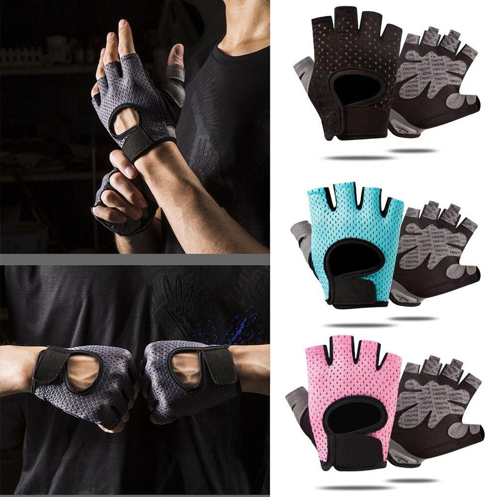 Breathable Workout Gloves Weight Lifting Fingerless Gym Fitness Exercise Half Finger Gloves for Powerlifting Women Men