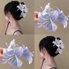 Lily Flower Shape Hair Claw Clips for Women Girls Barrette Crab Claw Clip Ponytail Hairpins Bath Beach Headwear Hair Accessories