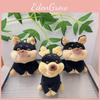 Charming Bee Cartoon Dog Stuffed Toy With Soft Fur Ideal Keychain For Creative Couples