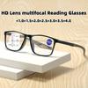 TR Sports Multifocal Reading Glasses Men Women Fashion HD Far Sight Eyewear Unisex Ultralight Square Hyperopia Plus Eyeglasses