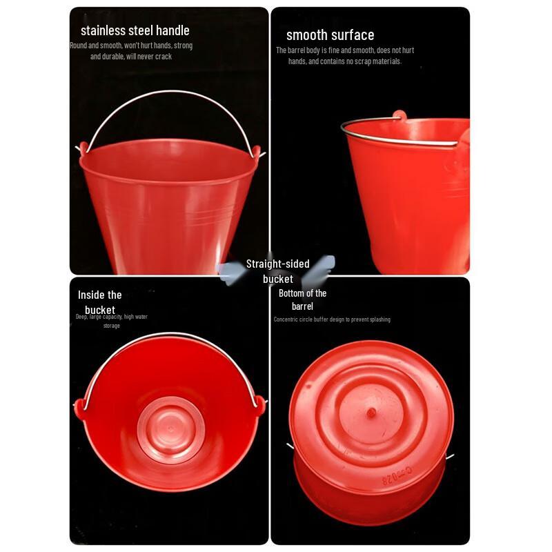 Lukun Heavy-Duty Plastic Round Buckets