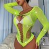 Neue Sexy Dessous Mesh Spitze Bodysuit Dessous Aushöhlen Hot Diamond Shiny Mesh Bodystocking Dessous