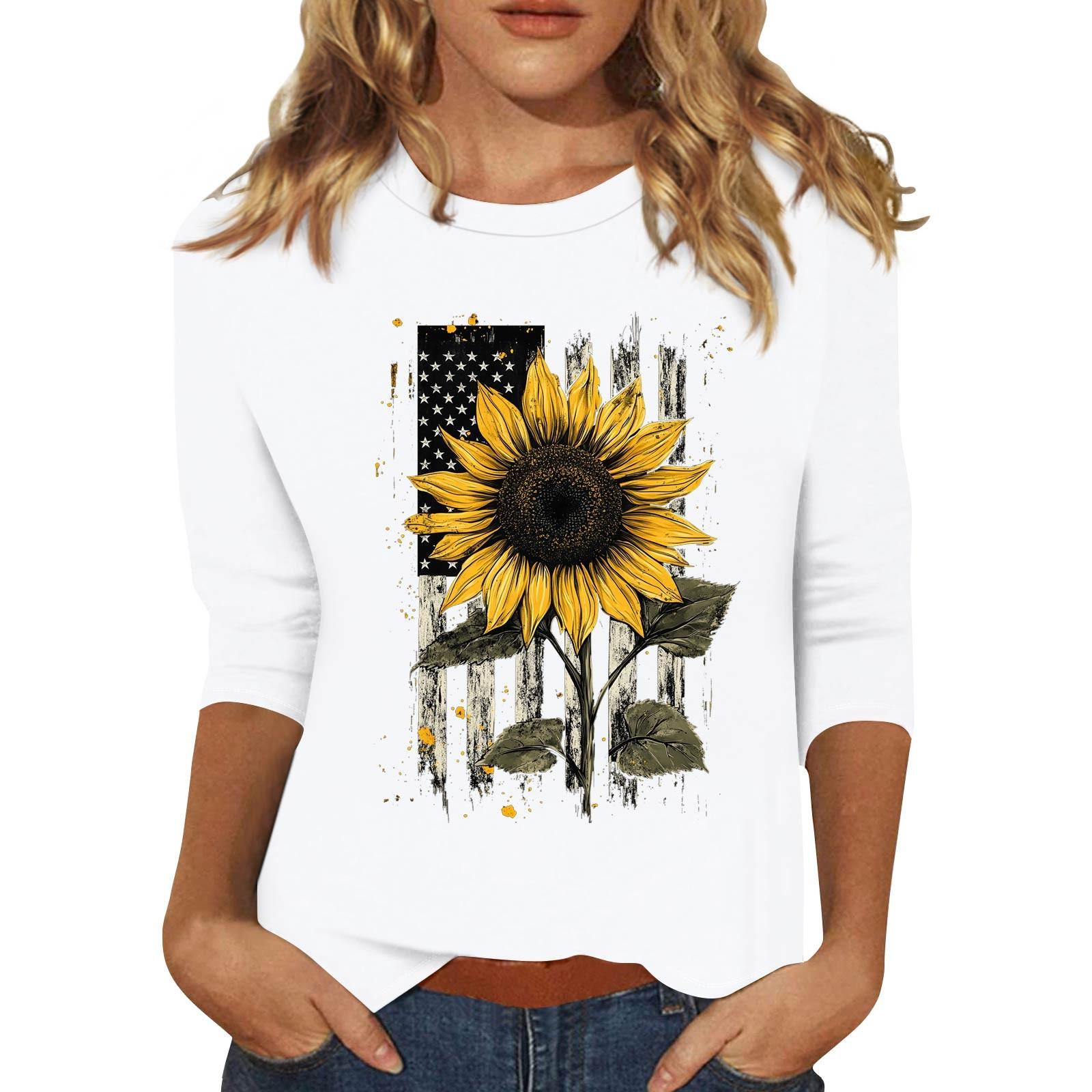 

Женский модный повседневный пуловер с воротником три четверти и принтом M белый