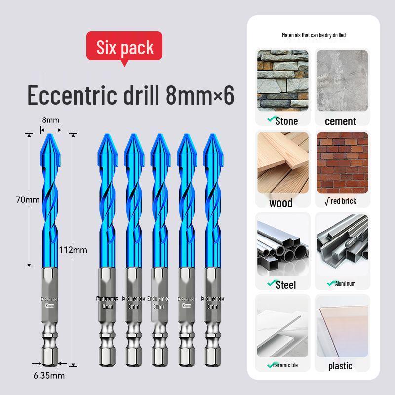 Eccentric Tile Hole Saw Drill Bit for Electric Drills
