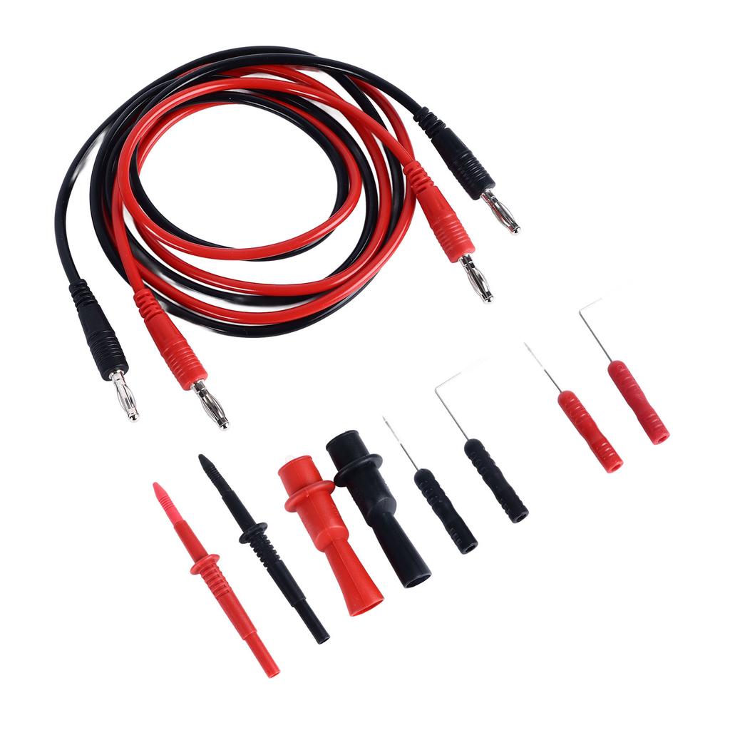 10PCS Set Multimeter Test S Kit Universal Black and Red Electrical Multimeter Testing Probe Set