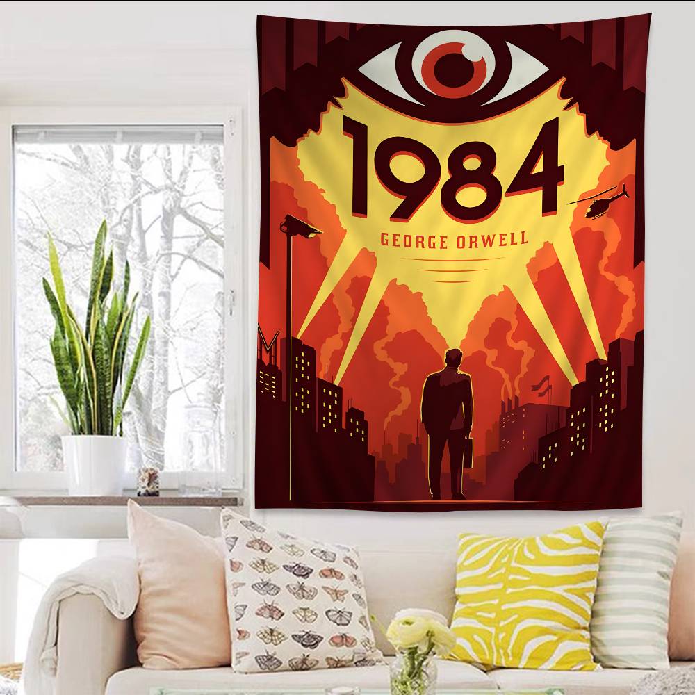 

1984 George Orwell Movie Cartoon Tapestry Home Decoration hippie bohemian decoration divination Home Decor 74x94cm(29x37in)