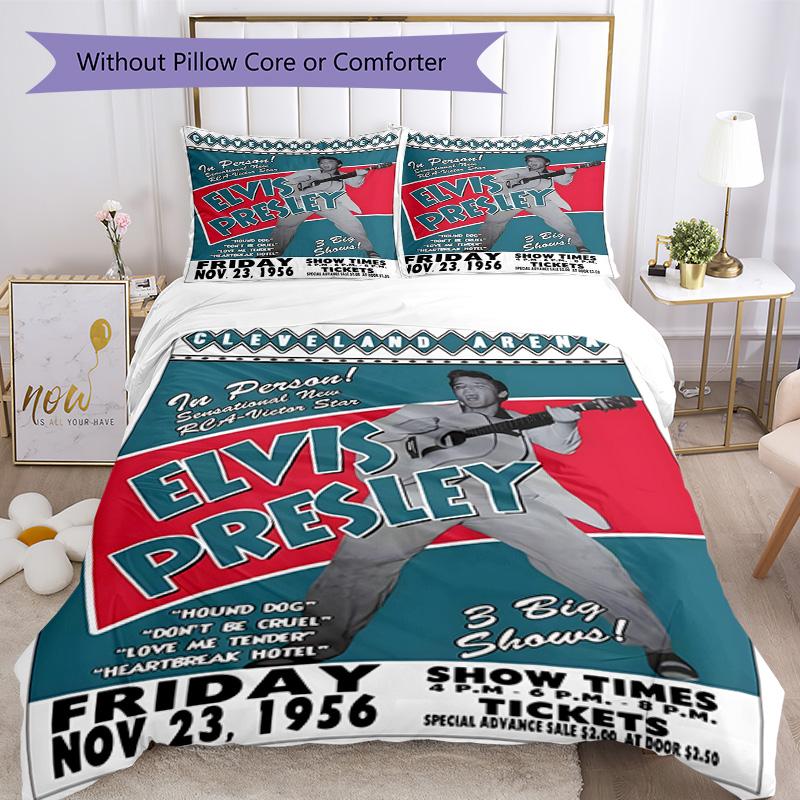Elvis Presley Bedding Set Suitable For Playroom Machine Washable Perfect Gift For Friends Family