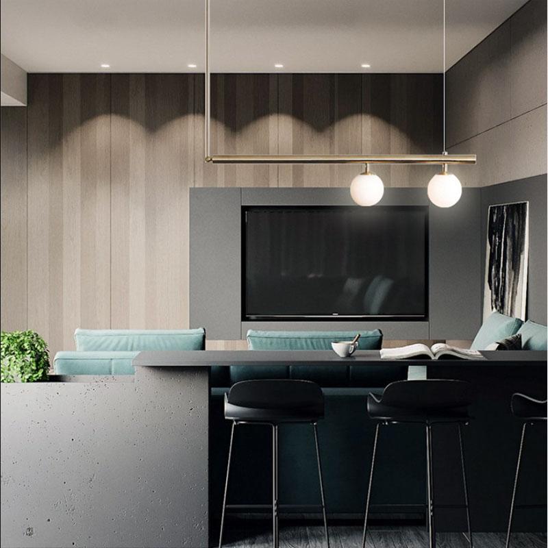 Modern Led Pendant Light Art Combination Line Chandelier Glass Ball Hanging Lamp for Bedroom Living Indoor Lightings Room Decor