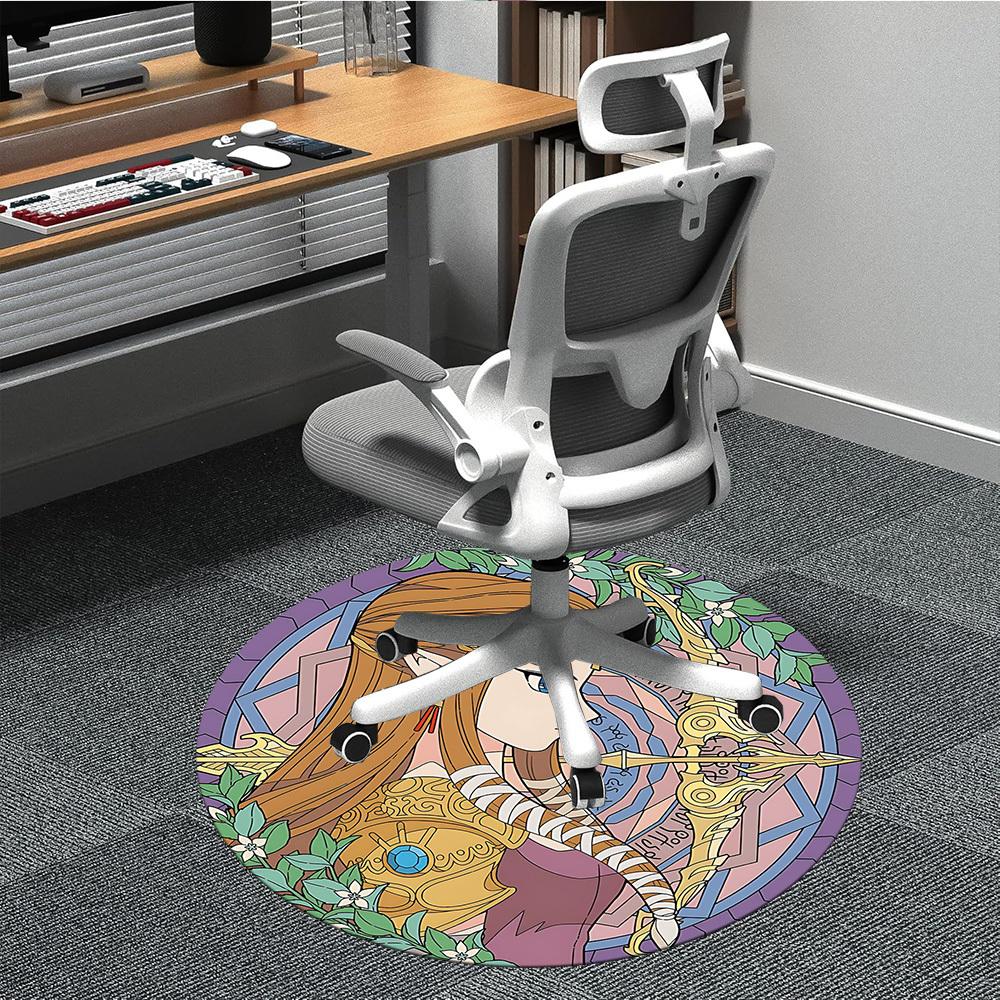 

1pc Legend Zelda Office Round Area Rug, Under Office Chairs Bedroom Living Room Home Decor, Room Decoa1016246 80cm by 80cm