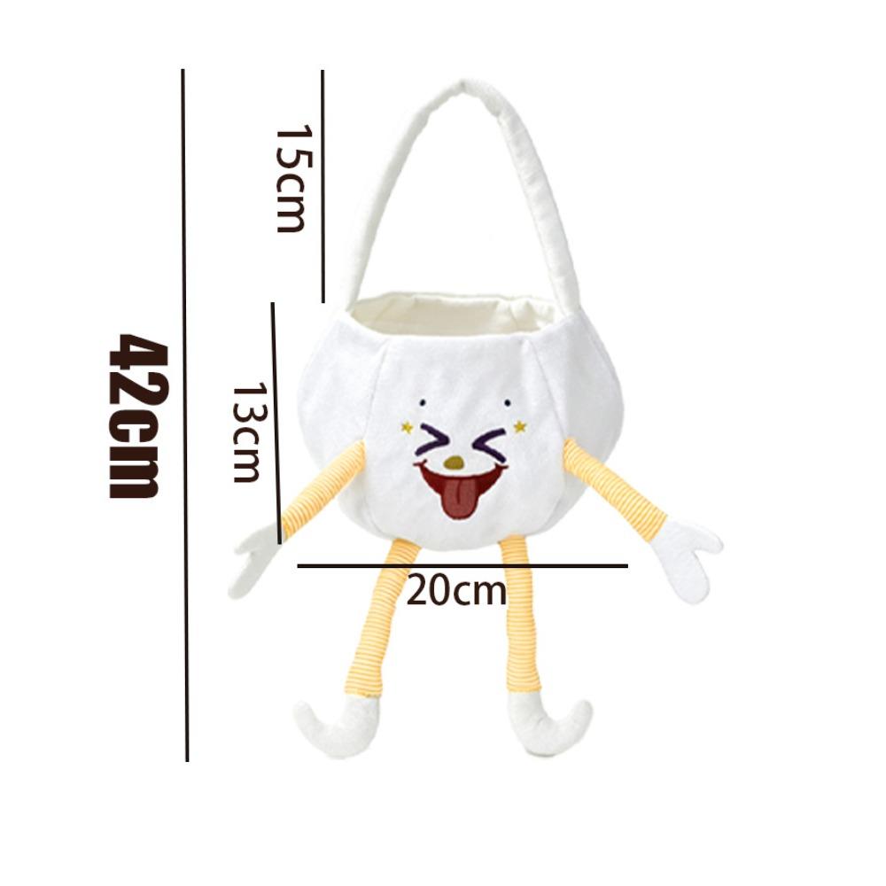 Flexible Ghost Plush Bag Handheld Pumpkin Candy Bucket Halloween Candy Bag Dessert Making