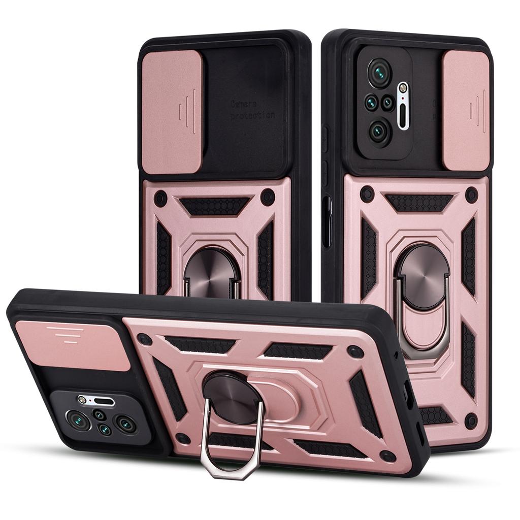 Protection Fashion Shockproof Phone Case For Xiaomi Redmi Note 10 10S Pro Max 5G Rugged Armor Car Magnetic Ring Kickstand Cover