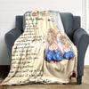 1pc Letter To Mom Pattern Soft & Warm Polyester Knit Blanket, Digital Printed, All-Season Throw for Napping, Traveling, Sofa yy250906031
