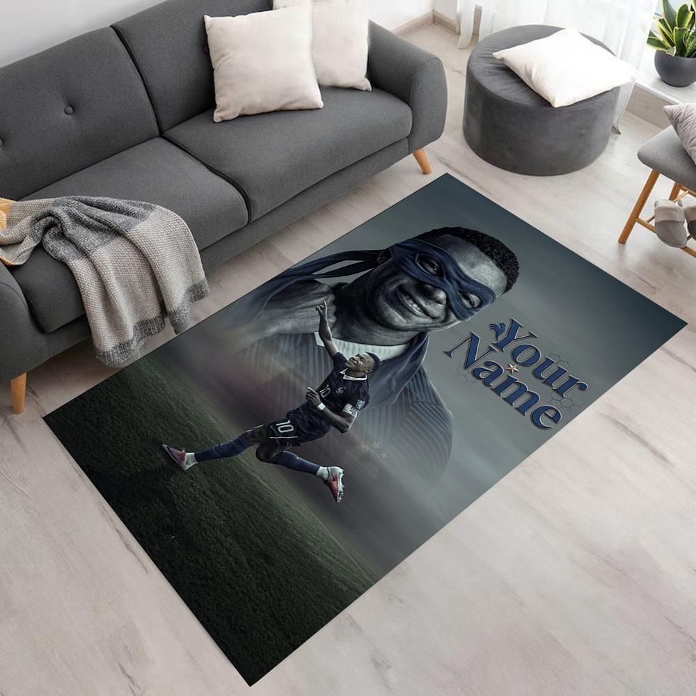 Mbappé Customizable Name Area Rug Suitable for Game Room Foyer Decorate room Dining Room Antislip Carpet Anime Office Decor