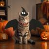 Cat Photo Shoot Props Halloween Costume, Pet Bat Wings, Funny Witch Hat, Felt Adjustable Wings for Cats Festive Apparel Small Dogs, Holiday