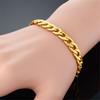 Hip Hop Curb Cuban Link Chain Bracelet 21cm Gold Silver Color Stainless Steel 7mm Hand Chains For Women Men Jewelry Gift