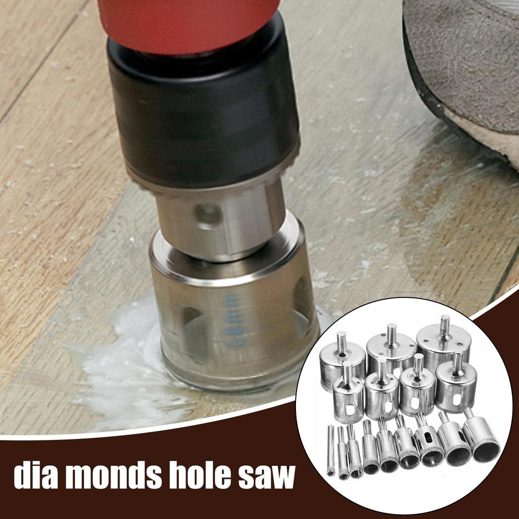 Porcelain Drill Bits 16 Pieces Tile Drill Bits Carbon Steel Tile Hole Cutter For Enlarging Groove Cutting Punching Drilling