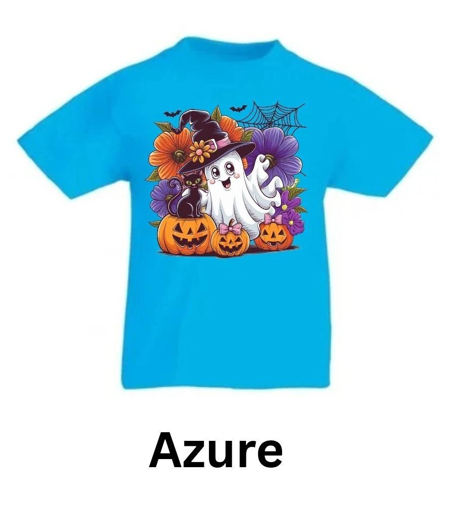 Halloween watercolour ghost kids T-shirt in various sizes and colours 160