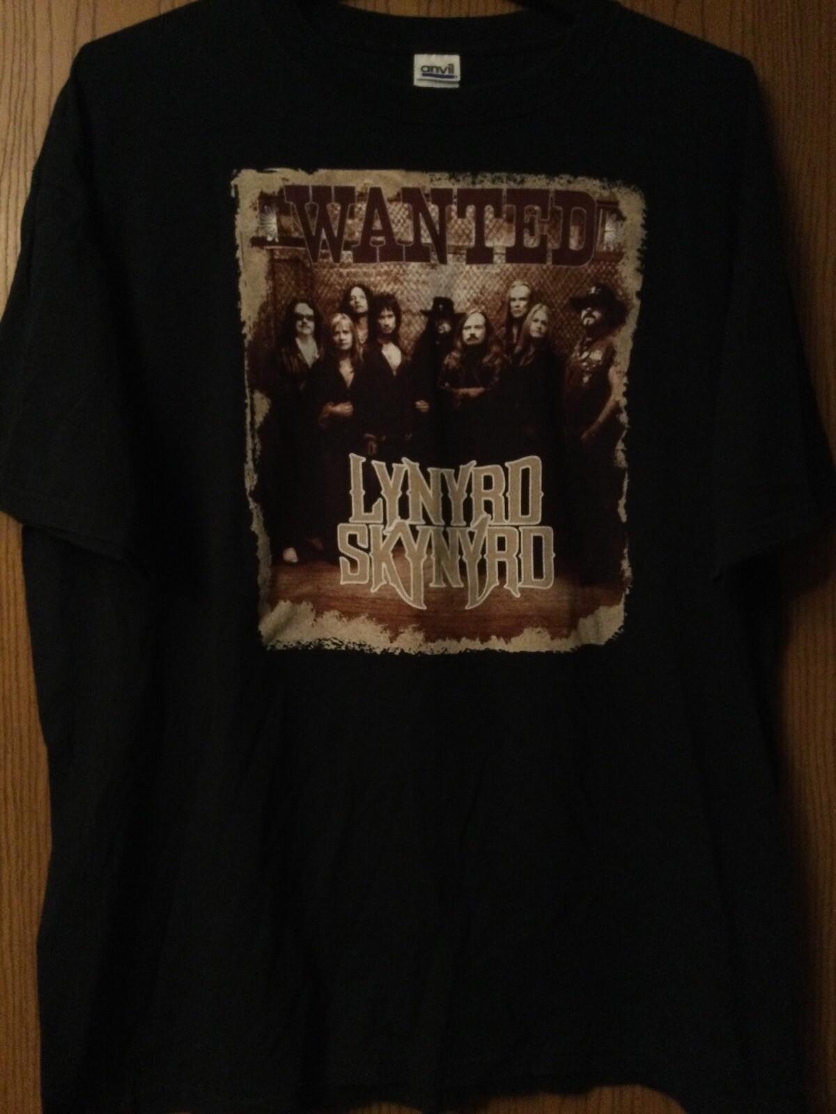 Lynyrd Skynyrd - «Разыскивается - Оригинальный R&R Америки» - 2004 Черная Футболка - 2XL XXXXL
