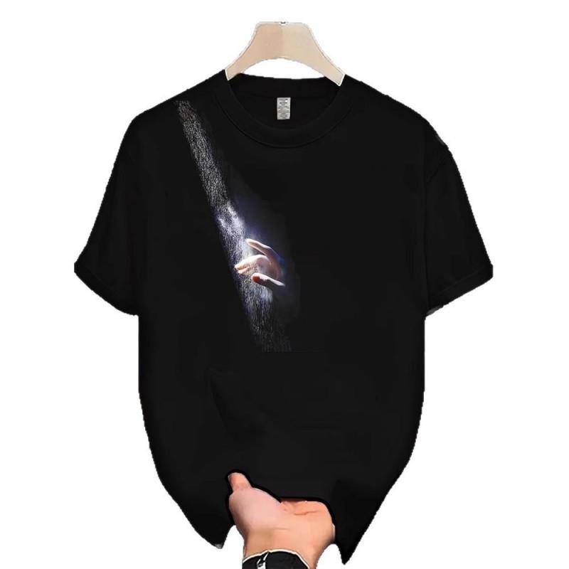 American Street Style Loose Fit Cotton T-Shirt Men Women Casual Short Sleeve Top 2025