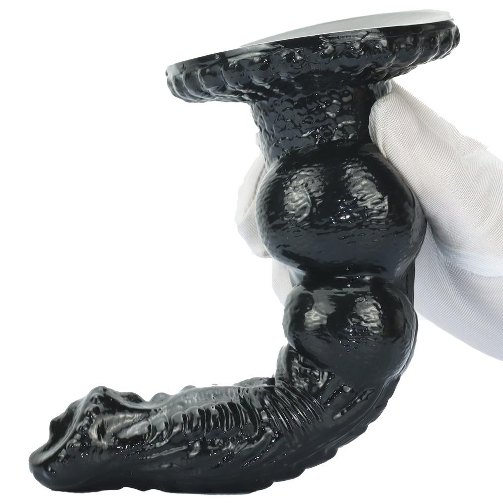 Realistic Canine Penis with Balls Dildo - Extra Long Depth Play for Women, SM Roleplay Toy, Anal Plug with Dual Testicles, Fantasy Adult Toy