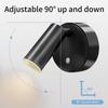 Wireless LED Wall Sconces Light 0.5W Dimmable LED Cordless Wall Light Touch Sensor Adjustable Brightness Magnetic Wall Lamp