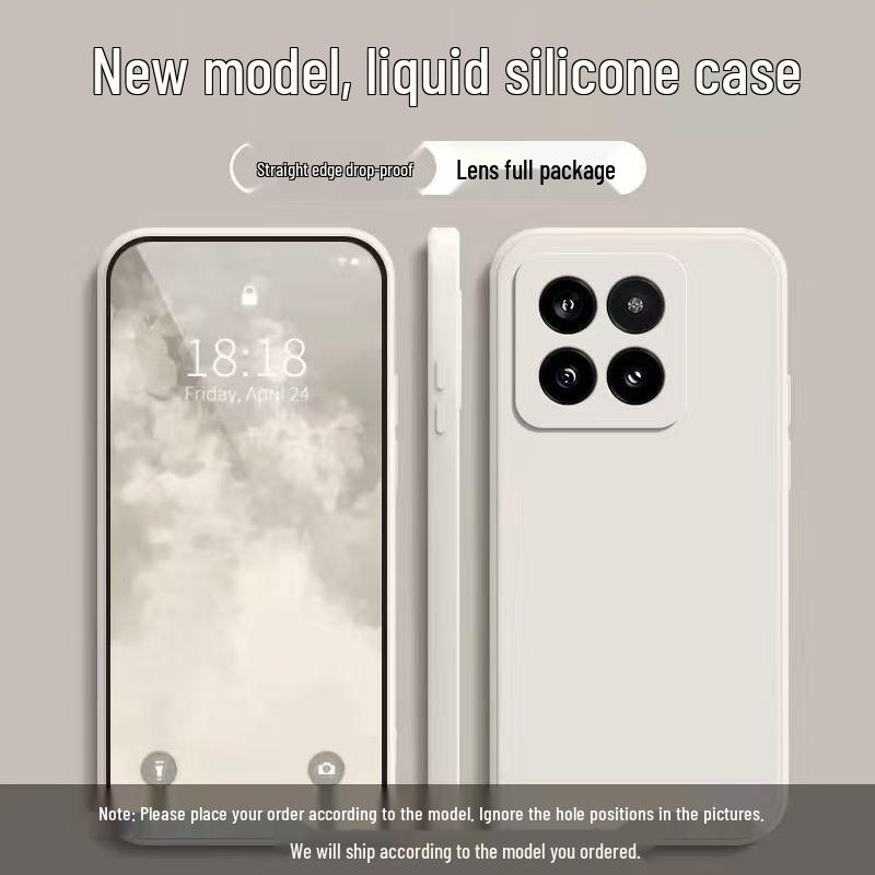 Xiaomi 14 Pro Solid Color Liquid Silicone Full Coverage Drop Protection Case