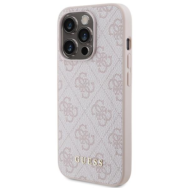 Guess Guhcp15Lg4Gfpi Iphone 15 Pro 6.1 Różowy/Pink Hard Case 4G Metal Gold Logo