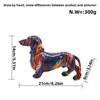 Colorful Dachshund Figurine Decorative Ornament Home Office Desk Cabinet Display European Style Resin Craft Gift
