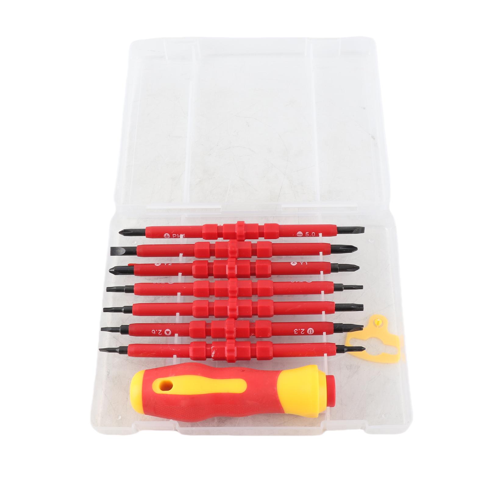 

Insulated Screwdriver Set Chrome Vanadium Alloy Steel ABS Interchangeable Blade Screwdriver for Electrician