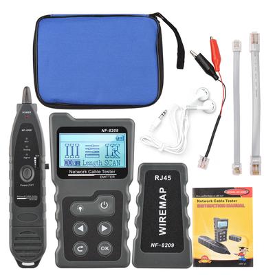 NF-8209 Tester kabli Wielofunkcyjny Tester kabli sieciowych LCD Lokalizator przewodów Sprawdzarka PoE Tester napięcia i prądu PoE w linii