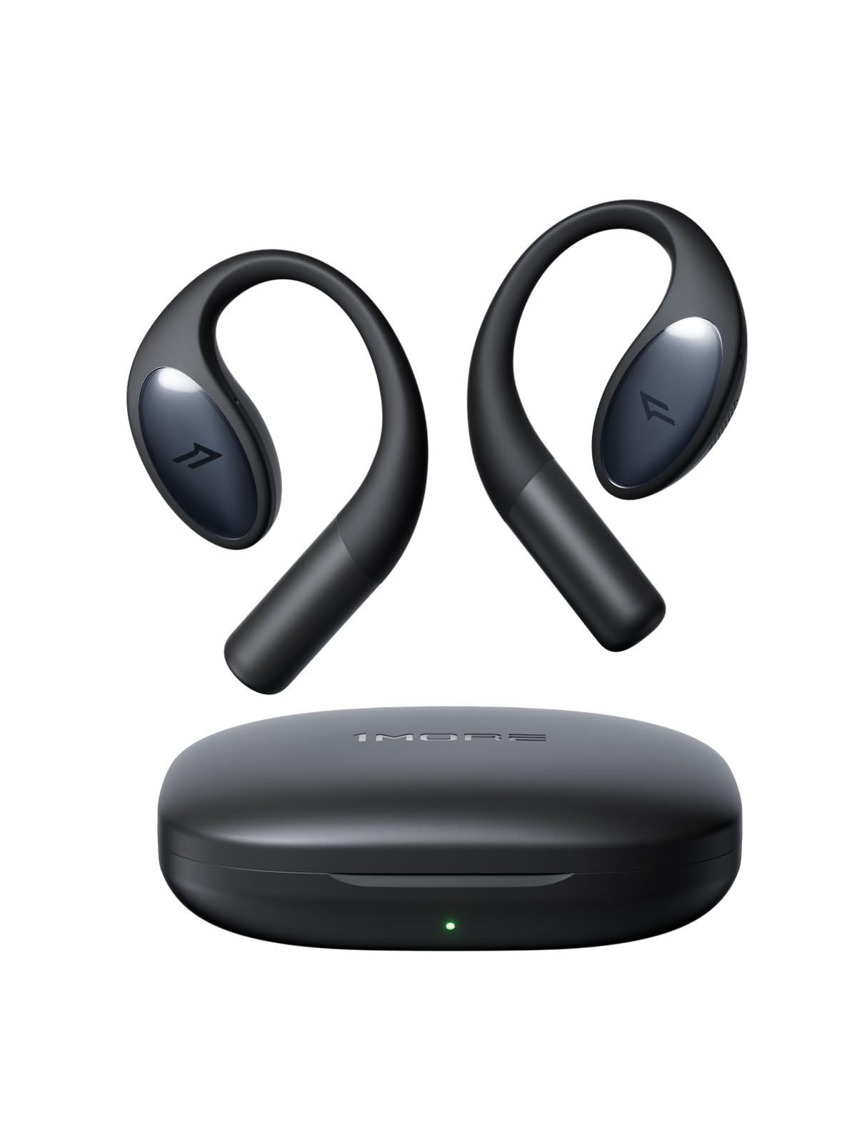 

1MORE Open Earbuds S51 Bluetooth IPX5 Clear 40 Hours Dedicated App Touch Multipoint Earbuds Open-Ear Earphones Lightweight, 5.3, Waterproof, Calls, чорний