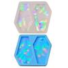 Holographic Resin Silicone Mold DIY Geometric Coffin Earring Keychain Pendant Mould Light and Shadow Crystal Epoxy Molds