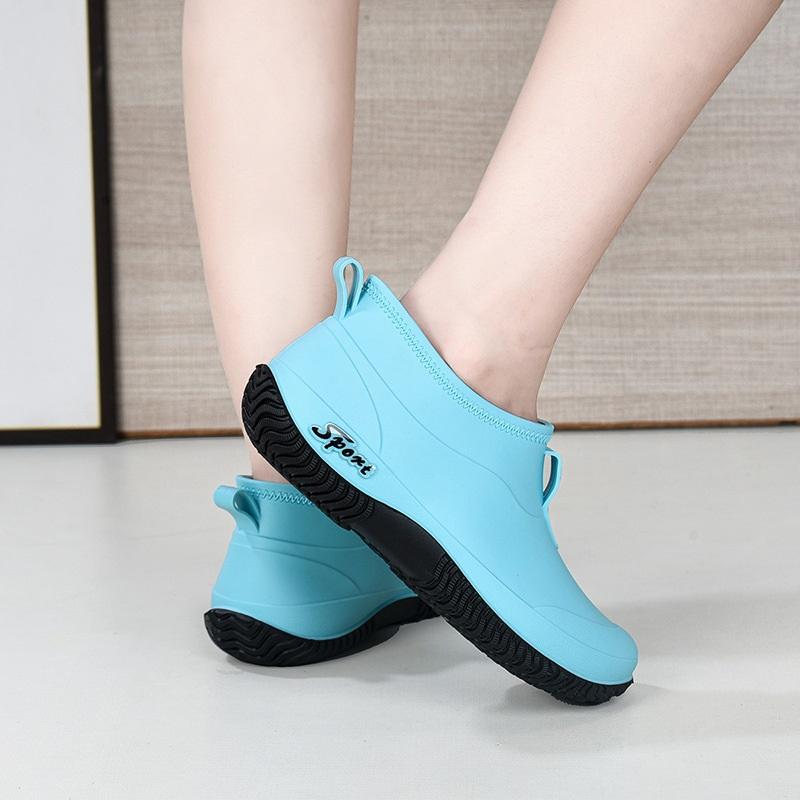Women's Anti Slip Waterproof Thickened Low Top Rain Shoes