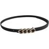 Trendy Women's Pu Chain Belt For Jeans And Dresses Stylish Slim Design In Black And Silver