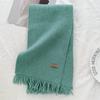 New Korean scarf autumn and winter solid color imitation cashmere warm thickened high-grade knitted scarf foreign-style high-grade