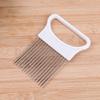 Effortlessly Slice Onions with this 1pc Colorful Onion Slicer Kitchen stainless steel potato chip onion holder